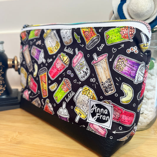 Handmade Bubble Tea Makeup Bag