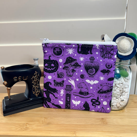 Witchy Square Zip/Makeup Bag