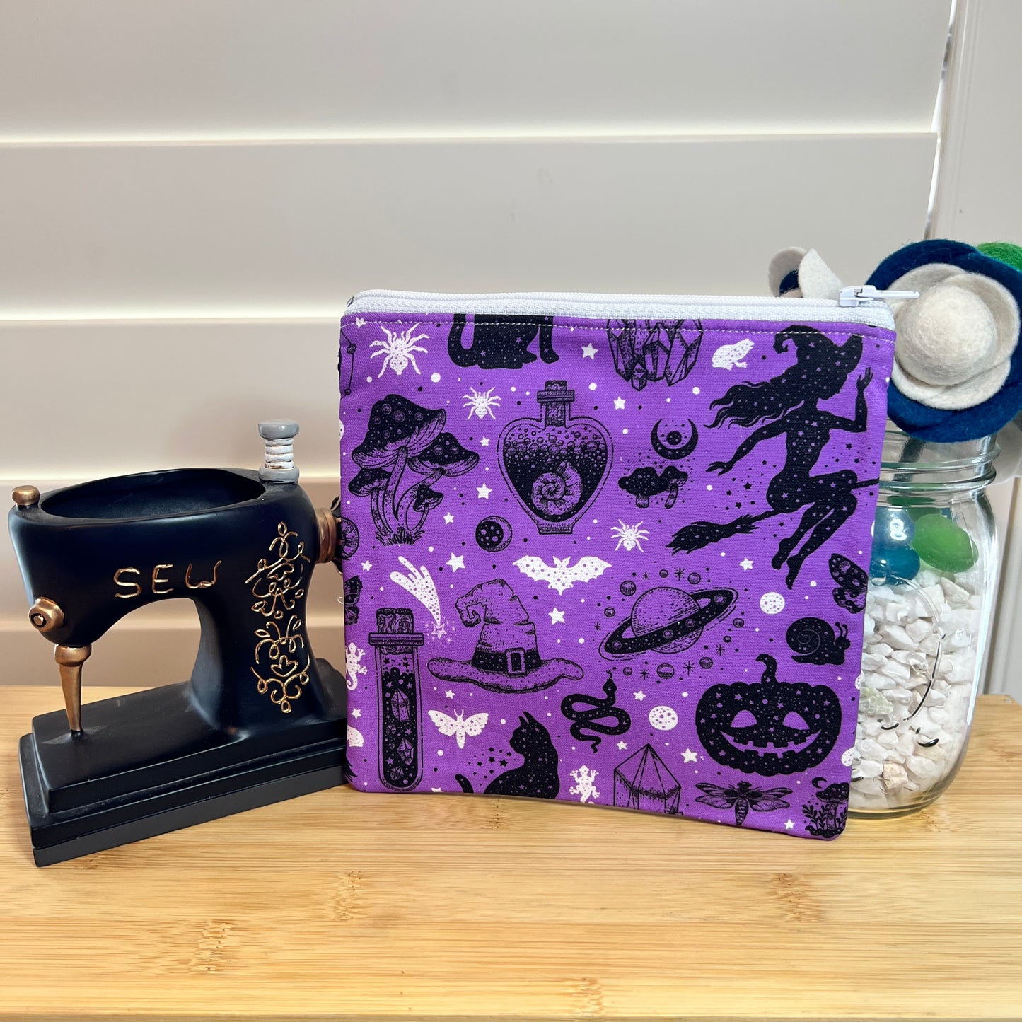 Witchy Square Zip/Makeup Bag