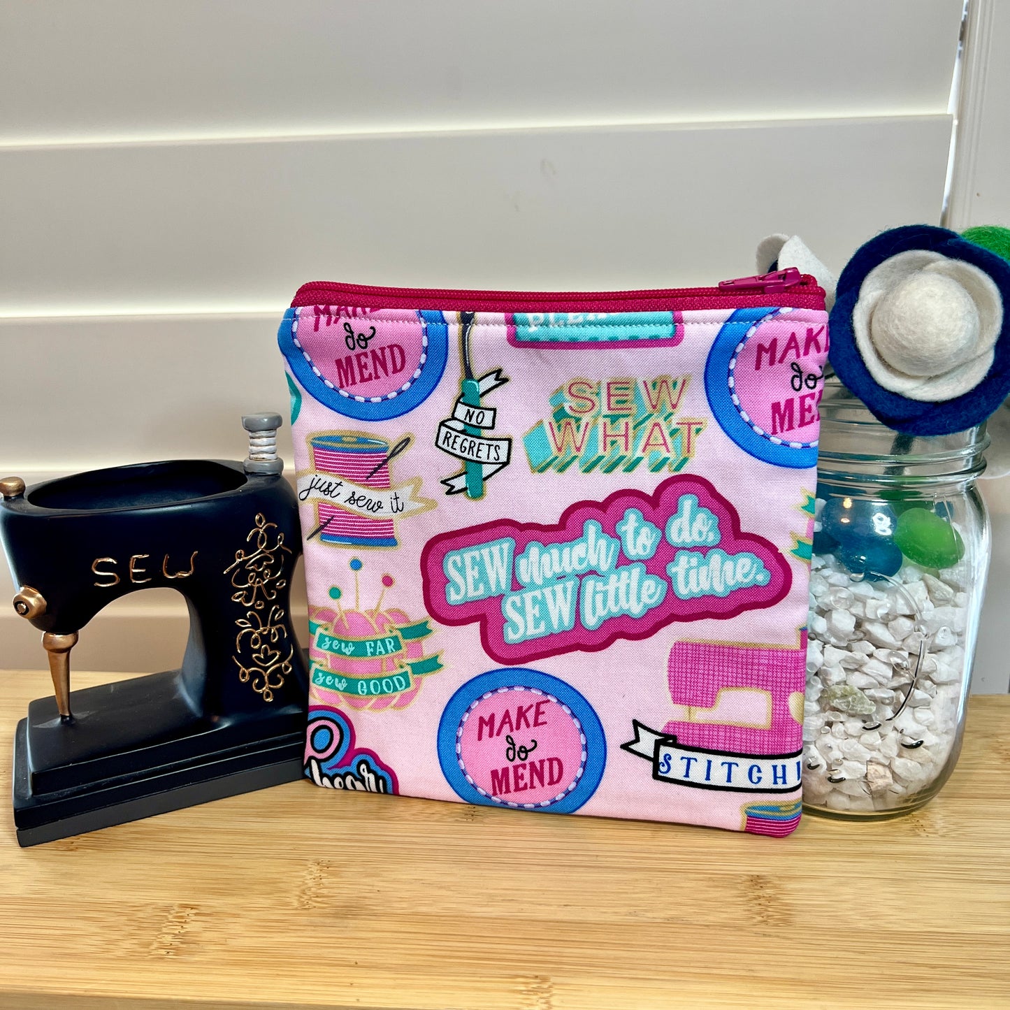 Sew What Square Zip/Makeup Bag