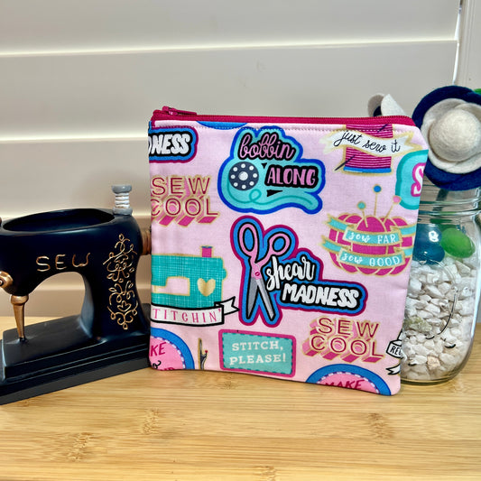 Sew What Square Zip/Makeup Bag