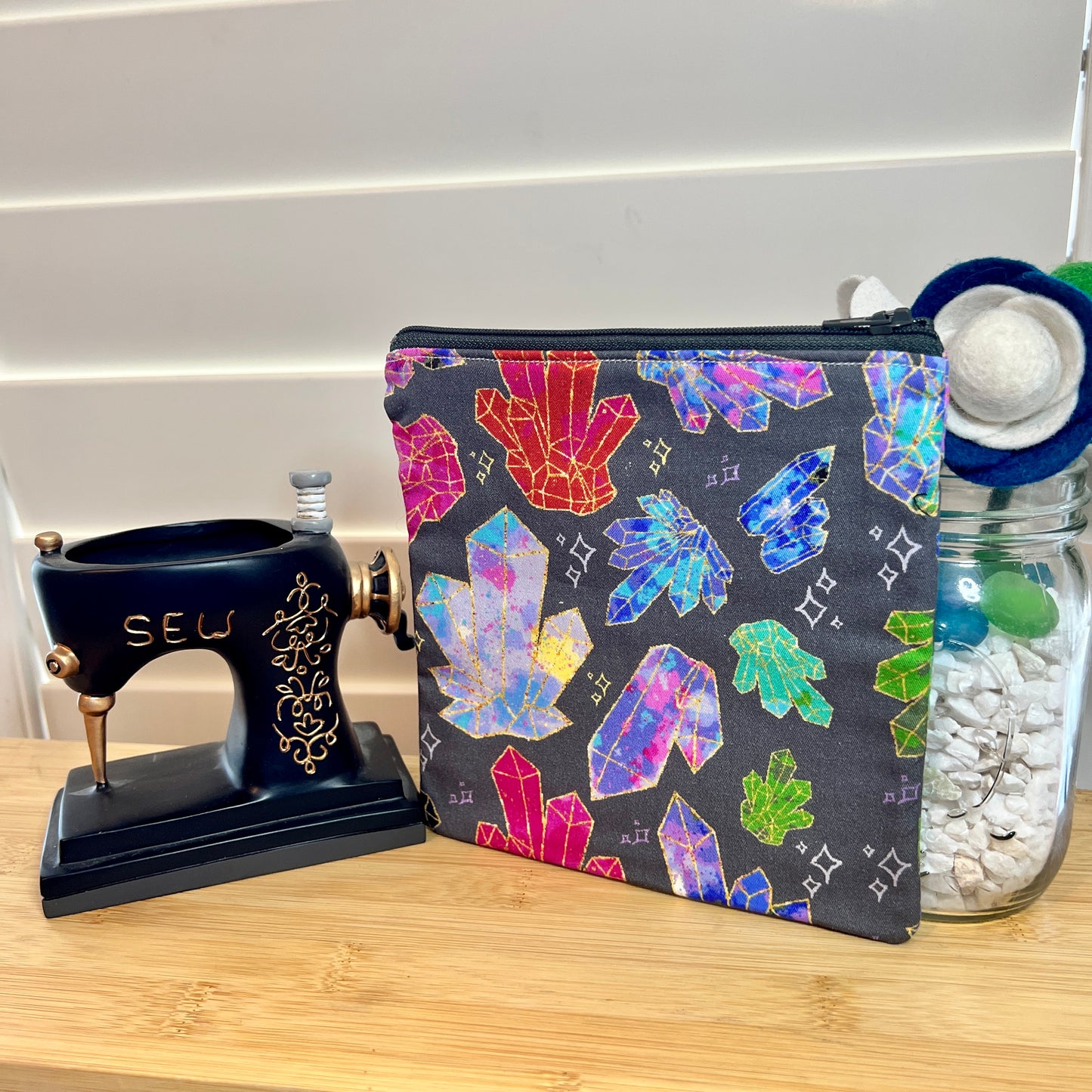 Geodes Square Zip/Makeup Bag