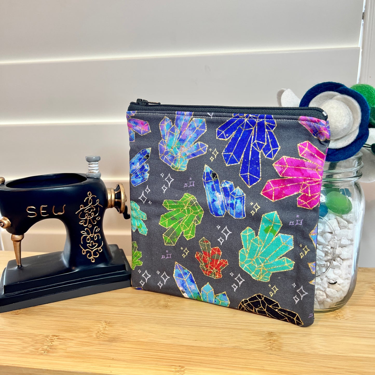 Geodes Square Zip/Makeup Bag