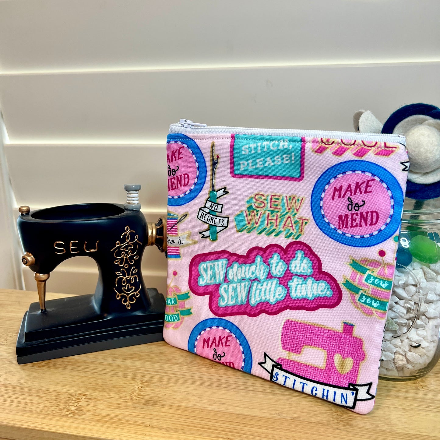 Sew What Square Zip/Makeup Bag