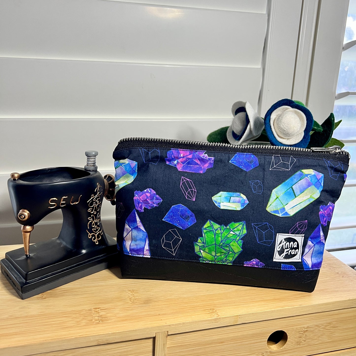 Handmade Crystal Makeup Bag